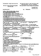 Đề kiểm tra học kỳ I môn Hóa học Lớp 10 - Mã đề 195 - Năm học 2019-2020 - Trường TH - THCS - THPT Đức Trí